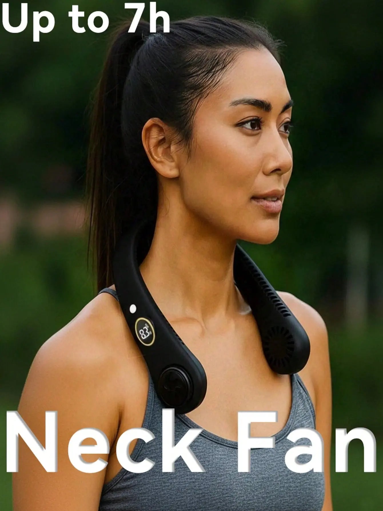 Portable Neck Fan, USB Fan With 5-Speed Adjustment And Digital Display; Mini Portable Bladeless Fan For Home/Office/Sports/Outdoor Use, 360° Cooling, Silent Operation, High Airflow, Ideal Gift For Valentine's Day/Birthday/Easter