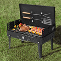 Portable Suitcase Charcoal Grill - Mini Grill - Small Tabletop Charcoal Grill for Camping, Outdoor Cooking - Collapsible Camping Grill for Picnic, Tailgating and Backyard BBQ
