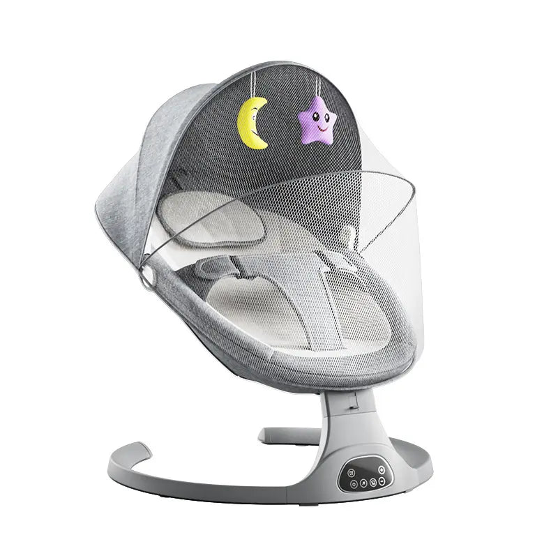 5-speed adjustable baby electric swing, portable anti-recline newborn rocking chair