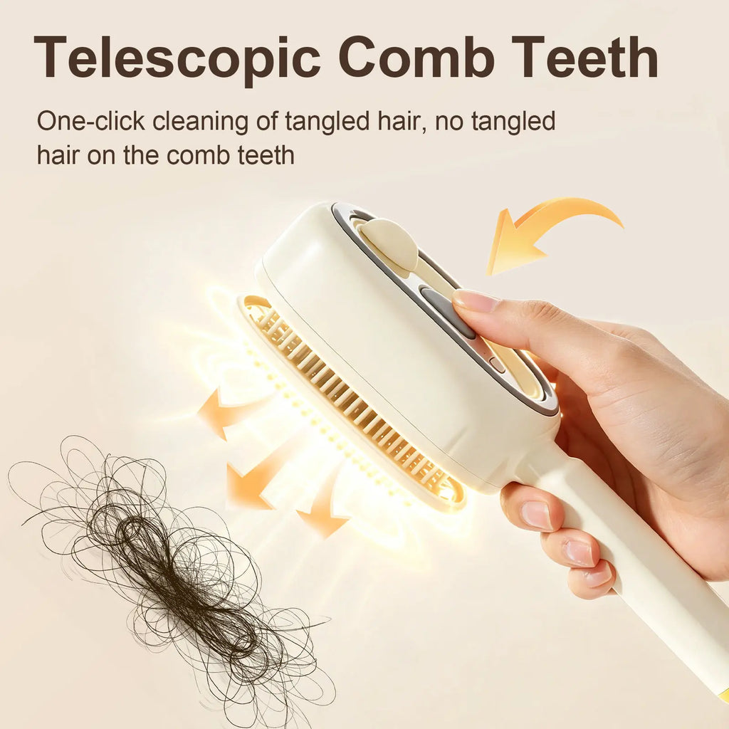 Electric Spray Air Cushion Massage Comb | Self-Cleaning Anti-Tangle | Essential Oil Mist Hair Care Comb | Anti-Static Volumizing Aromatherapy Comb
