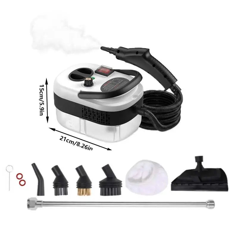 Father's Day Gifts Portable Handheld Steam Cleaner with 10 Accessories, Adjustable Levels, Fast Heat-Up Steamer for Kitchen, Bathroom, Tile & Car Cleaning | Efficient Grease Dirt Remover, All-in-One Steam Cleaner for Household & Auto Care