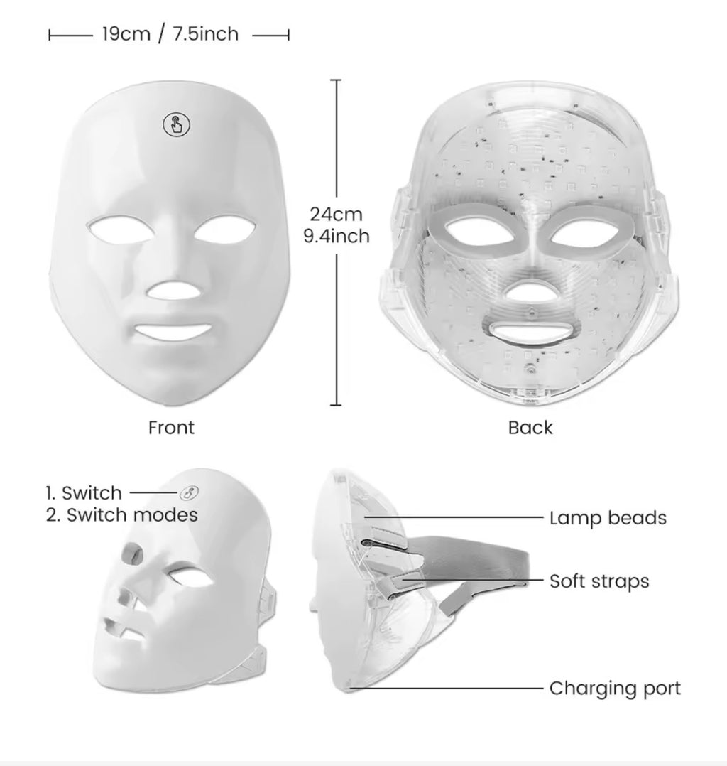Red Light Therapy Face Mask 7-Colour Mode's