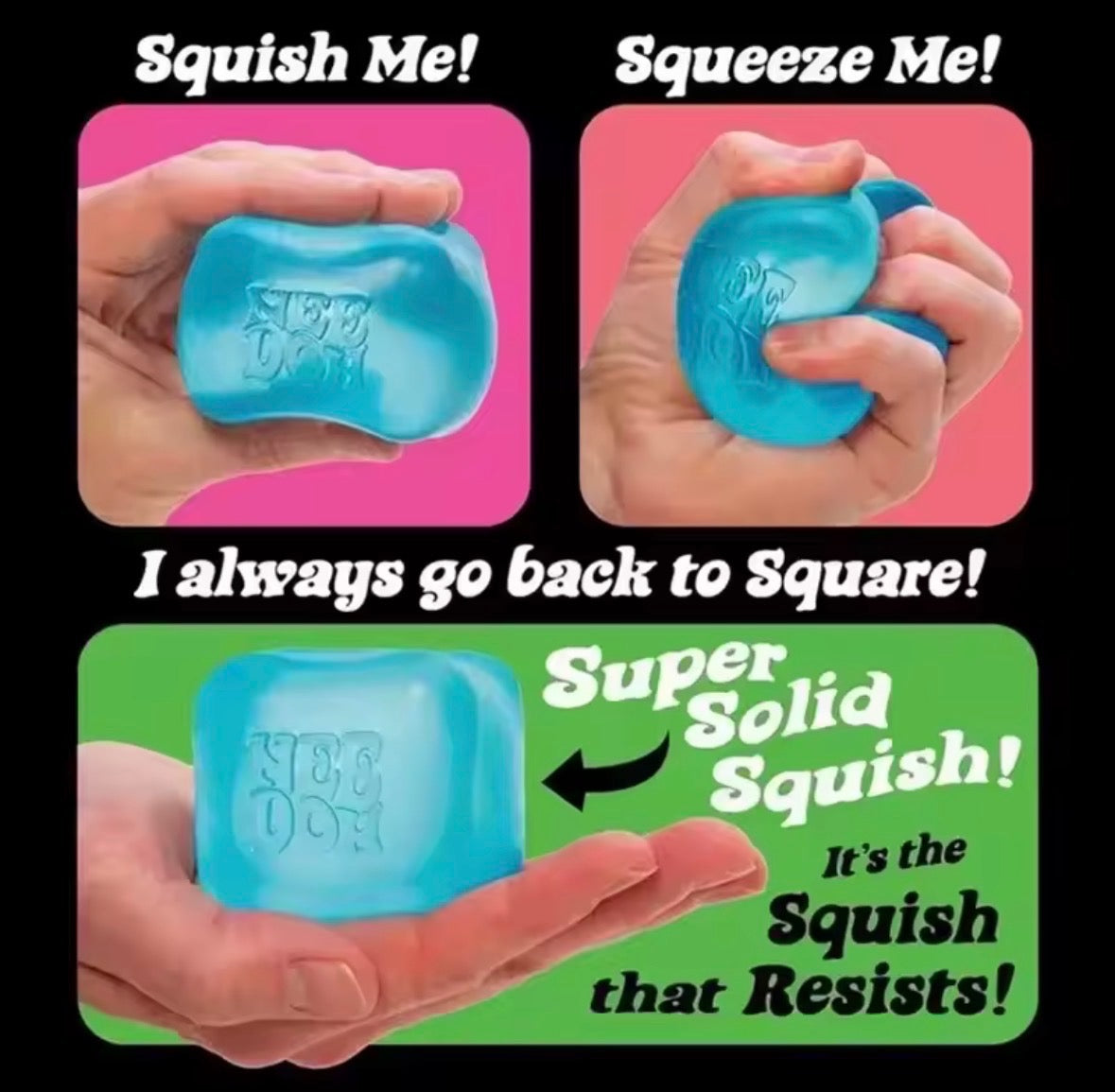 Needoh Nice Cube, Sensory Toys, Anti-Stress Blocks, Stress Relief Jigsaw, Pressure Relief, Souvenir for Kids