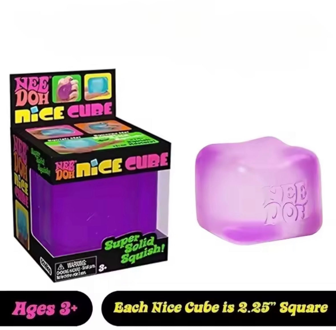 Needoh Nice Cube, Sensory Toys, Anti-Stress Blocks, Stress Relief Jigsaw, Pressure Relief, Souvenir for Kids