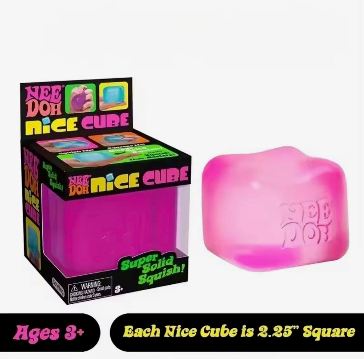 Needoh Nice Cube, Sensory Toys, Anti-Stress Blocks, Stress Relief Jigsaw, Pressure Relief, Souvenir for Kids
